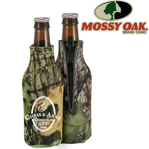 Promotional Koozies: Mossy Oak TM Zipper Bottle Insulator